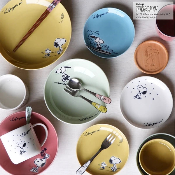 Snoopy 4pc of Colorful Pasta Plates 21cm