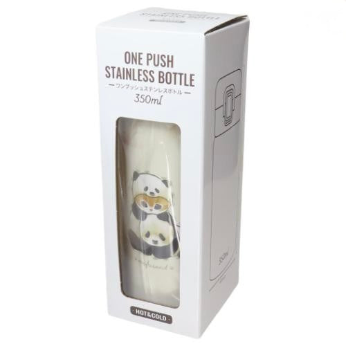 mofusand Stainless Steel One-Push Bottle Panda - Nyan (350ml)
