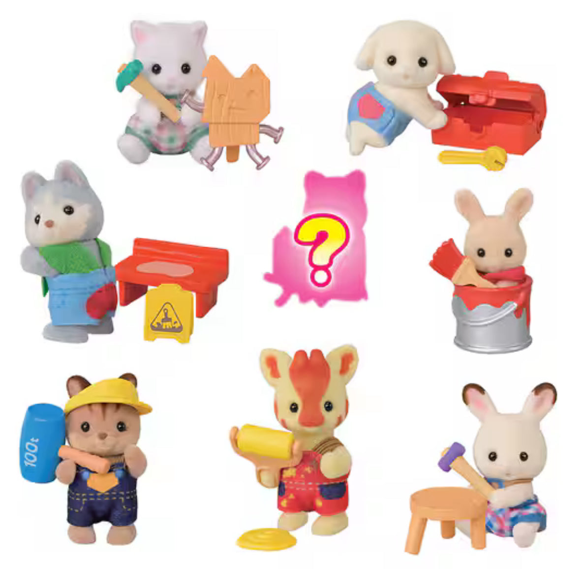 Sylvanian Families(Calico Critters) Baby Builders Series Blind Bag Surprise Collectible - Single Blind Bag