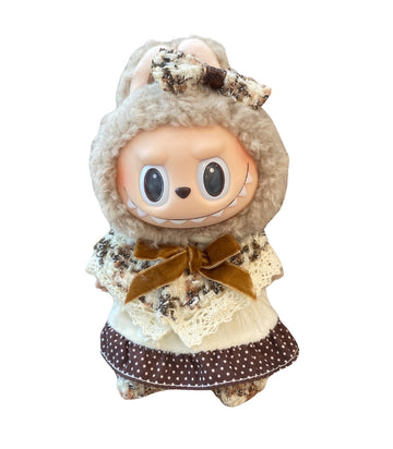 17cm Doll Clothes: Bow, Dress, Cape, Shoes Set