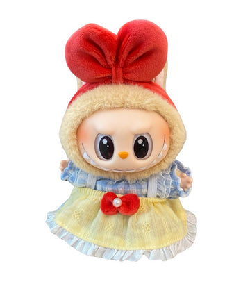 17cm Doll Clothes: Bow Headband, Shirt, Dress Set