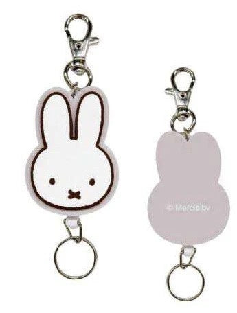 Miffy Rubber Reel Keychain - Face (A-1)