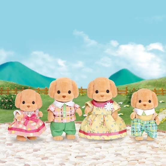 Sylvanian Families Calico Critters - Toy Poodle Family (S-4)