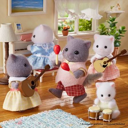 Sylvanian Families Calico Critters - Persian Cat Family (S-5)