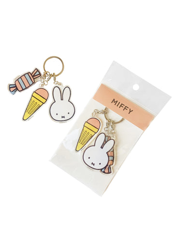 Miffy Ice Cream & Candy 3pc Acrylic Keychain (C-4)