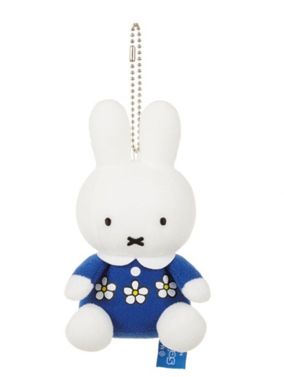 Miffy Ball chain Mascot S - Blue Dress (C-4)