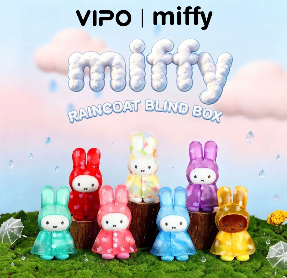 [OPEN BOX] VIPO x Miffy Raincoat Plush Keychain Blind Box