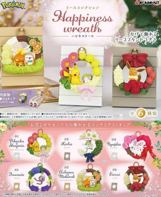 Re-ment Pokemon Hapiness Wreath - Single Blind Box