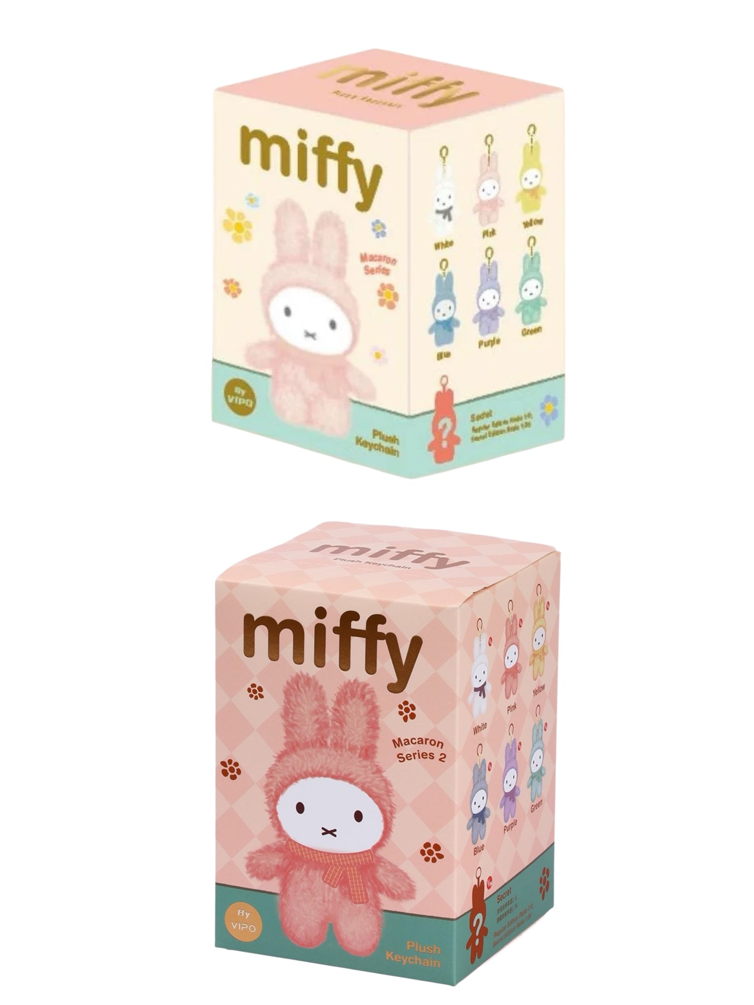 Vipo x Miffy Macaron Plush Blind Box Series 1 (Sitting) / Series 2 (Standing)  [1 Box]