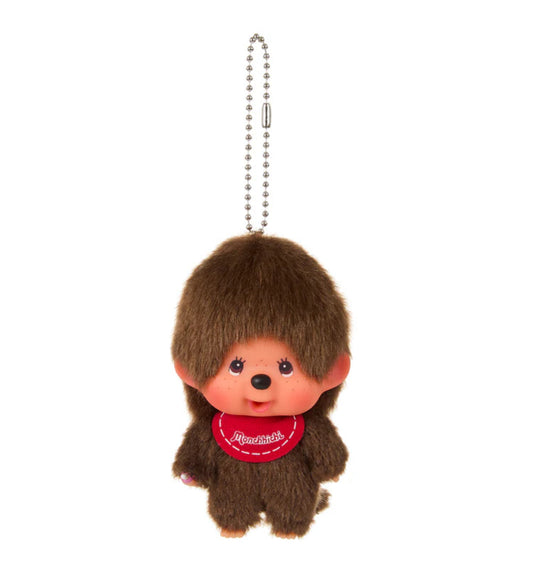 Monchhichi Ball Chain Plush Doll SS Boy with big face (C-2)