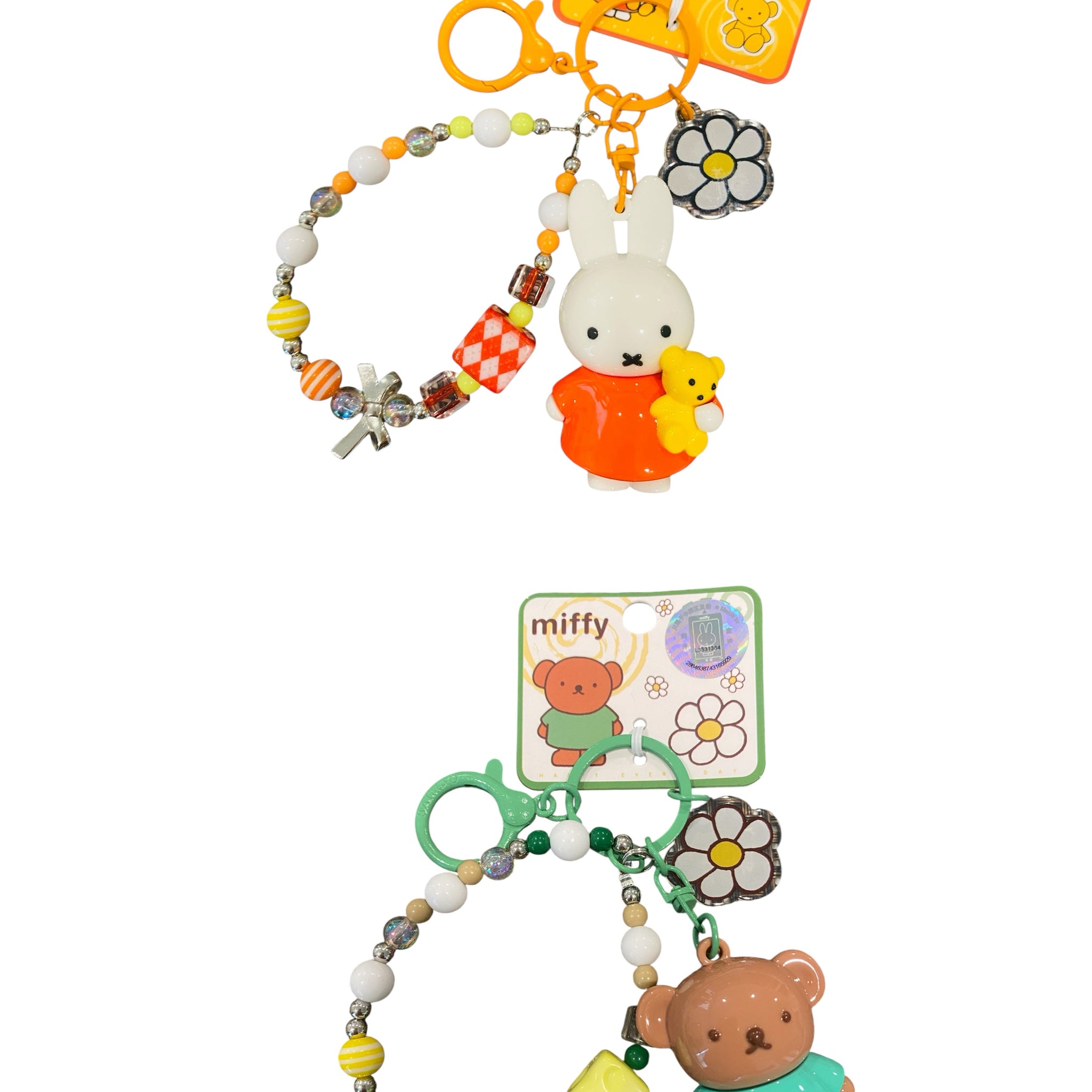 Miffy Beaded Keychain - Miffy and Borris (A-3)