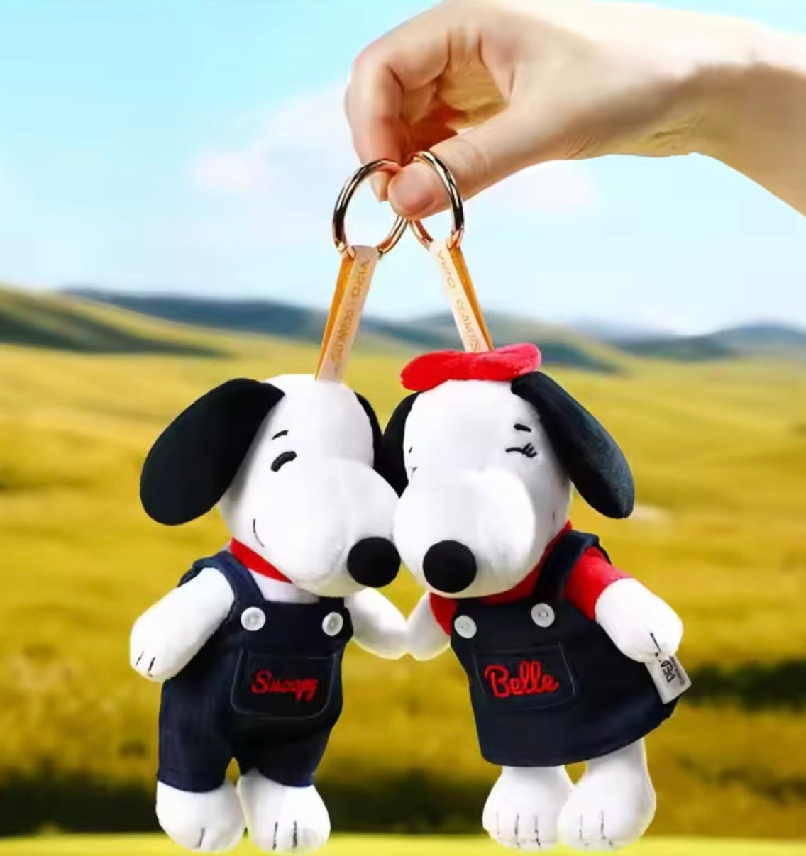 VIPO x Peanuts Snoopy Plush Keychains Denim Series Blind Box [1 Single Box]