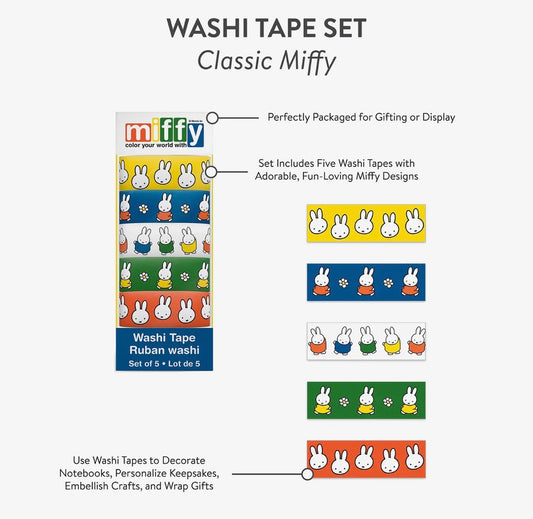 Miffy Washi Tape Set of 5 by Studio Oh!