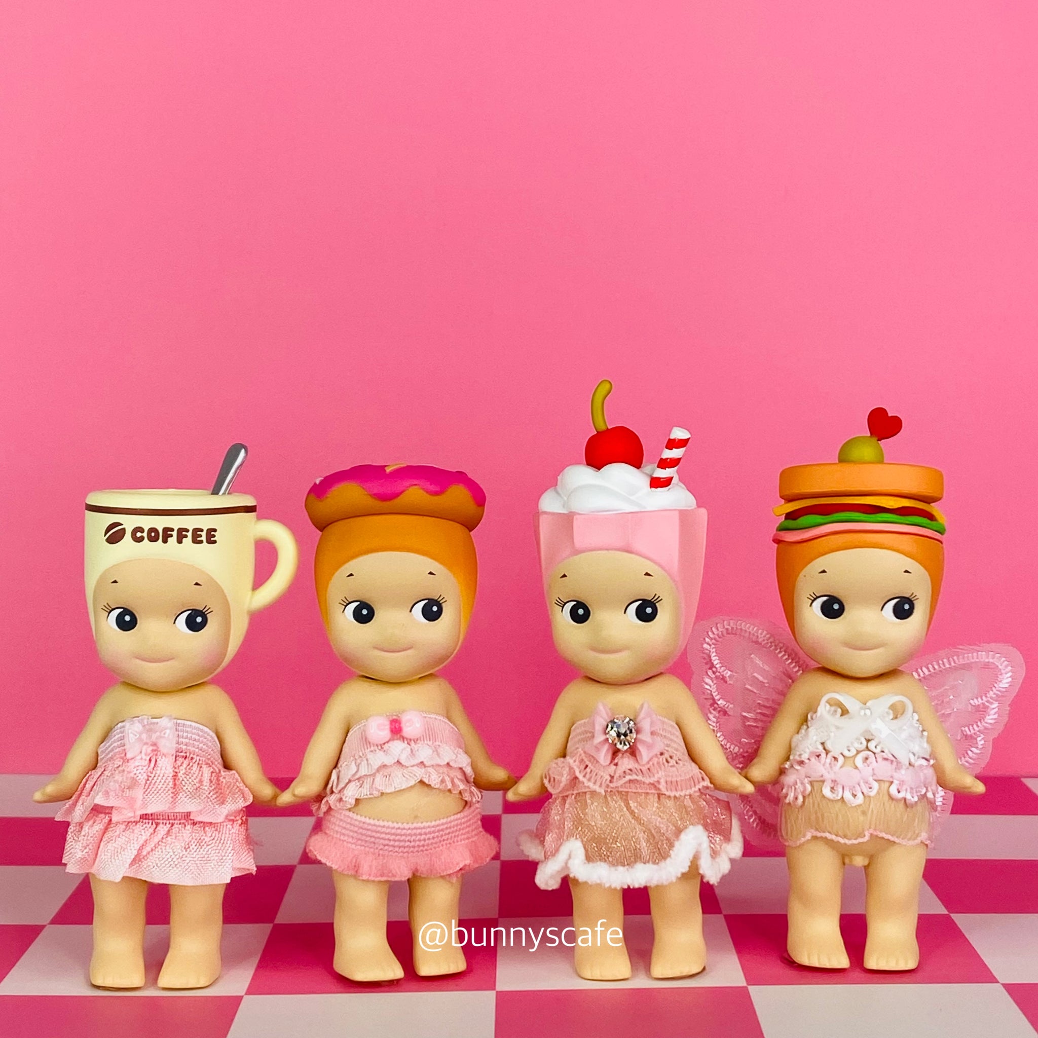 Sonny Angel Doll Clothes Dress Pack (Pink) – 4 sets of Skirts, Tops & Butterfly Wings *Dolls are not included*