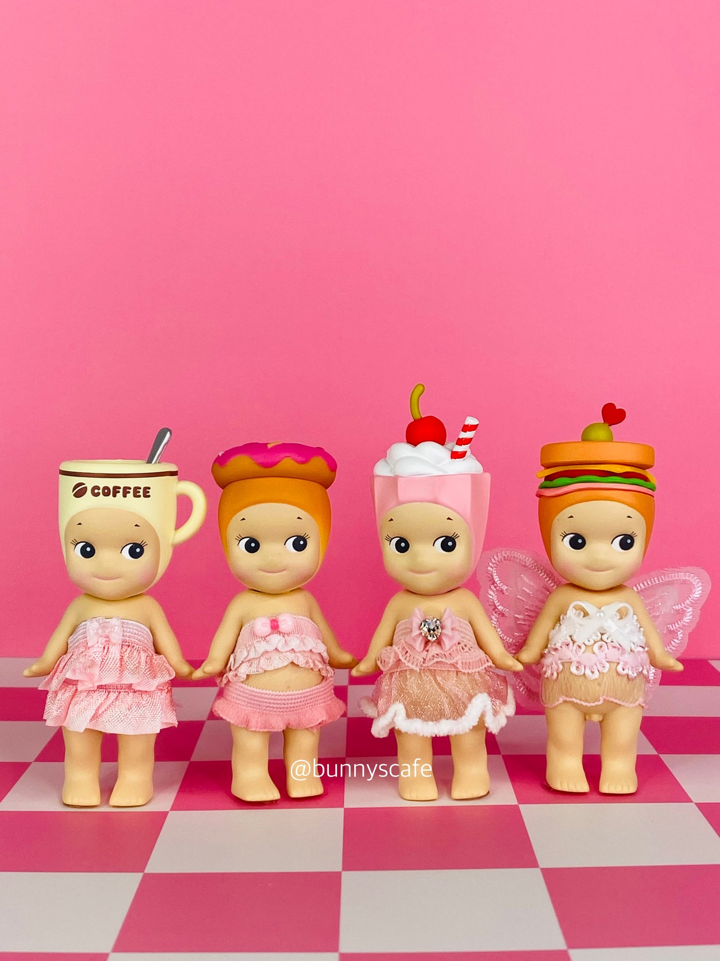 Sonny Angel Doll Clothes Dress Pack (Pink) – 4 sets of Skirts, Tops & Butterfly Wings *Dolls are not included*
