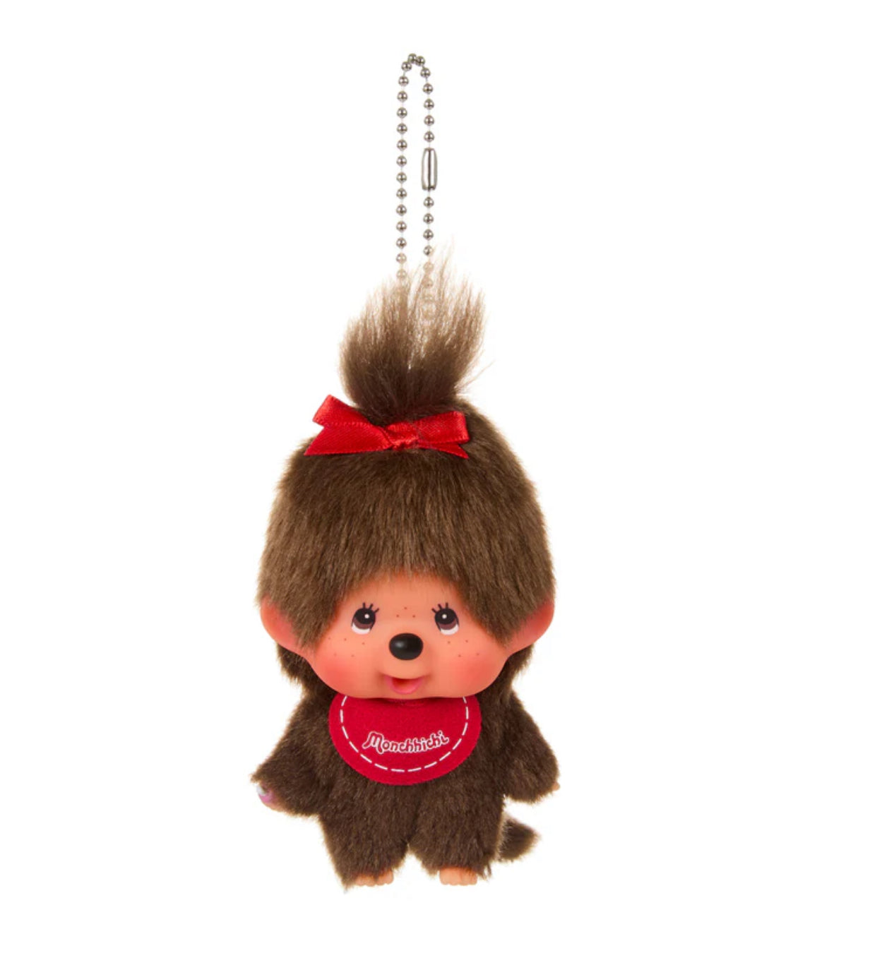 Monchhichi Ball Chain Plush Doll SS Girl with big face (C-2)