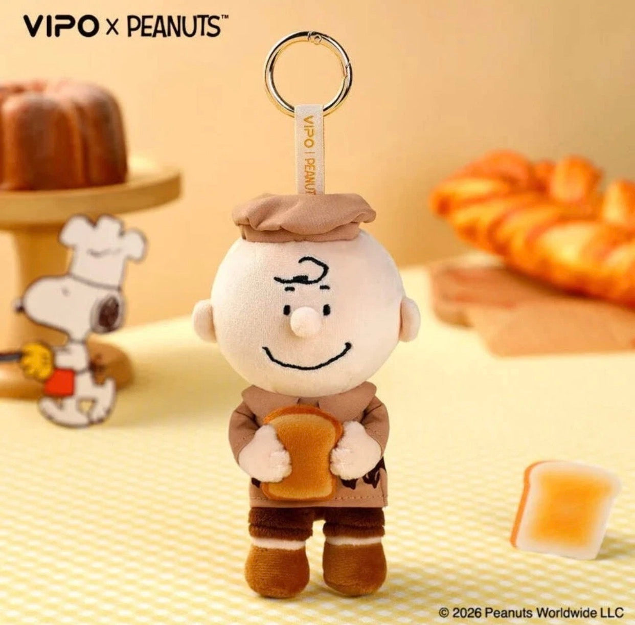 VIPO x Peanuts Snoopy Plush Keychains Bakery Series Blind Box [1 Single Box]