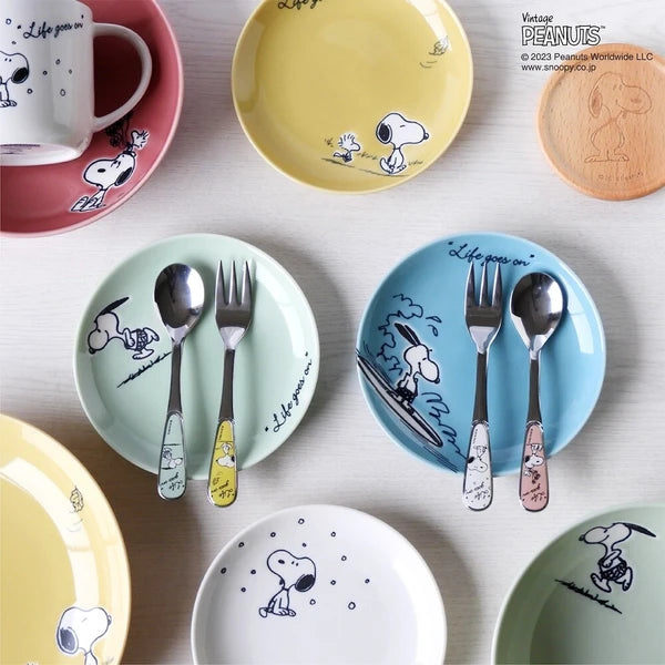 Snoopy 5pc of Colorful Dish Plates 14cm