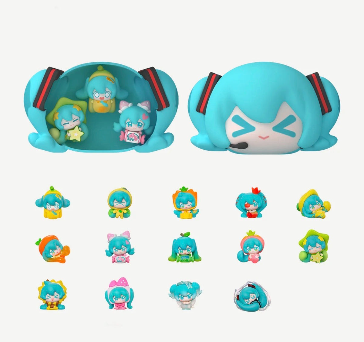Hatsune Miku Dopamine Qface Blind Box [1 Box with 3 mini figures ]