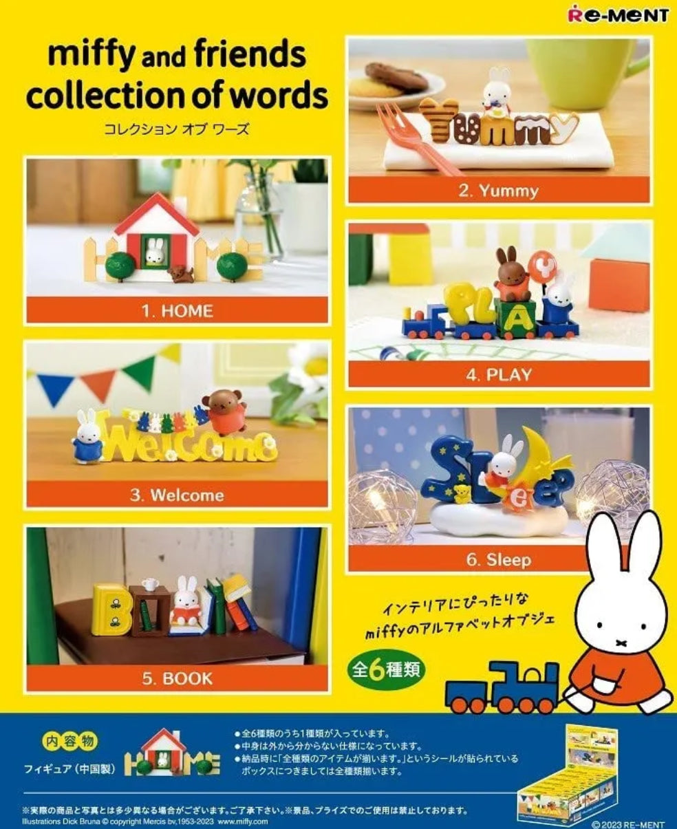 Re-Ment Miffy miffy and friends collection of words