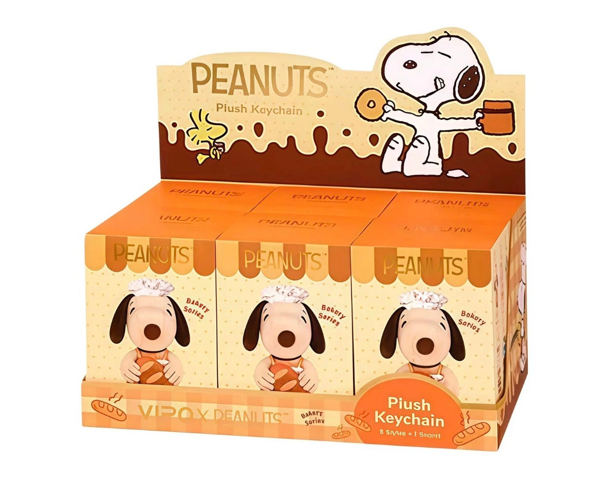 VIPO x Peanuts Snoopy Plush Keychains Bakery Series Blind Box [1 Single Box]