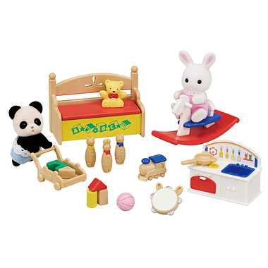 Sylvanian Families Calico Critters - Toy-Filled Set White Bunny and Panda Babies (S-4)