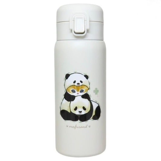 mofusand Stainless Steel One-Push Bottle Panda - Nyan (350ml)