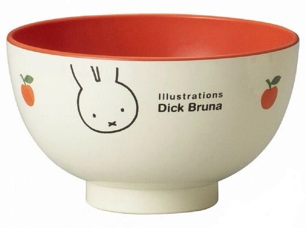 Miffy Apple Series Lacquered Soup Bowl, Chopsticks (S-1)