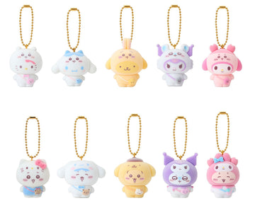 Sanrio x Chiikawa Secret Flocked Mascot Charm Characters Blind Box [1 Box]