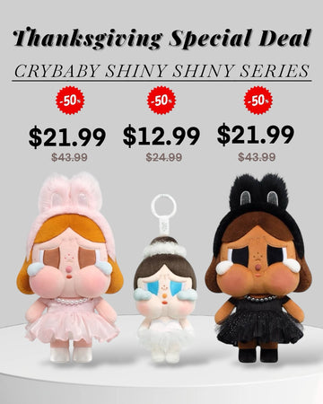 *Thanksgiving Deal* 50％Off CRYBABY SHINY SHINY SERIES-Plush Pedant Blister Pack/Pink/Black