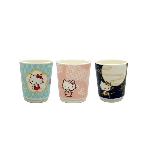 Hello Kitty Japanese Pattern Yunomi Tea cup (S-3)