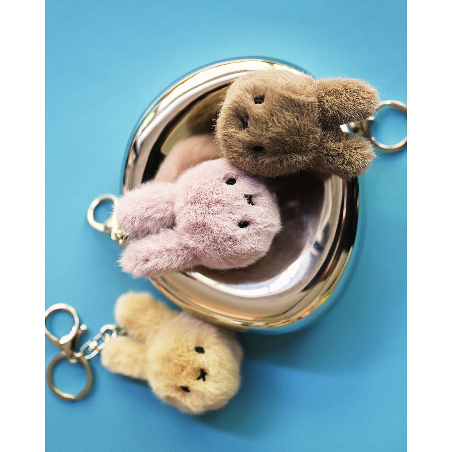 Bon Ton Toys Keychain Miffy Eco Fuzzy Taupe 3"