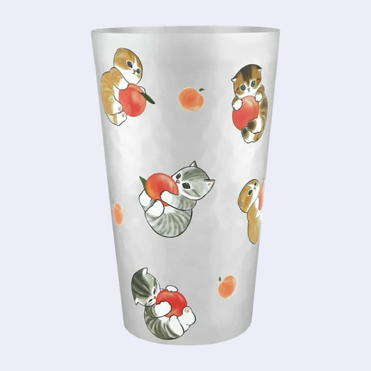 mofusand Aluminium Tumbler 450ml Peach Cat *Cold Beverage Only