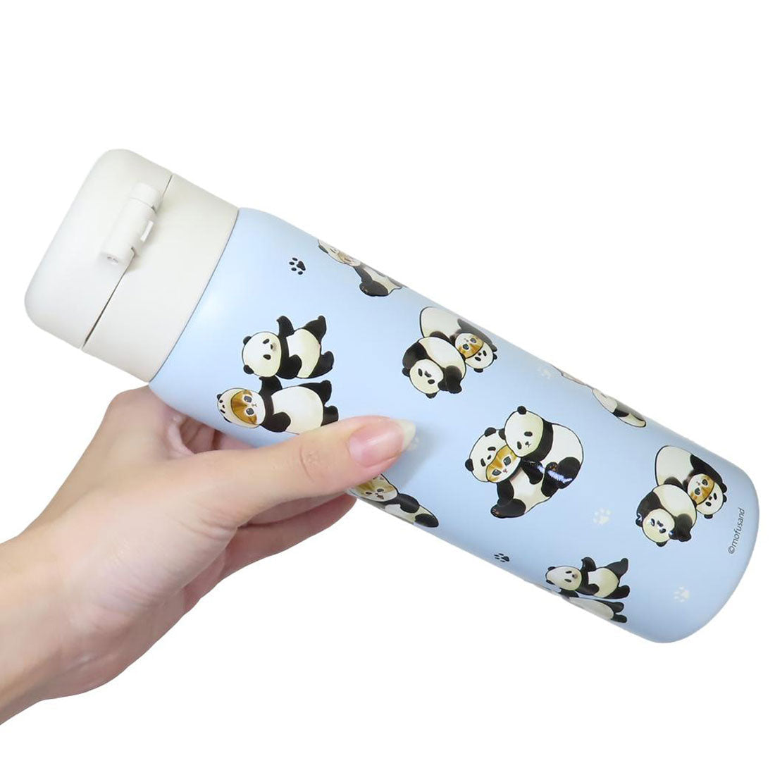 mofusand - Stainless Steel One-Push Bottle Panda Nyan (480ml)