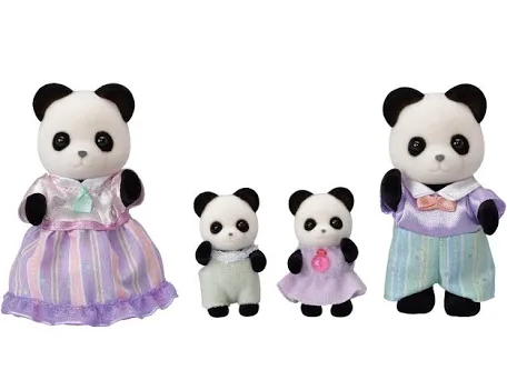 Sylvanian Families Calico Critters - Panda Family (S-4)