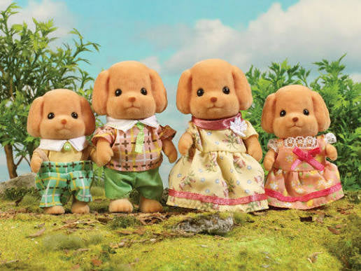 Sylvanian Families Calico Critters - Toy Poodle Family (S-4)
