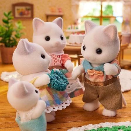 Sylvanian Families Calico Critters - Latte Cat Family (S-4)