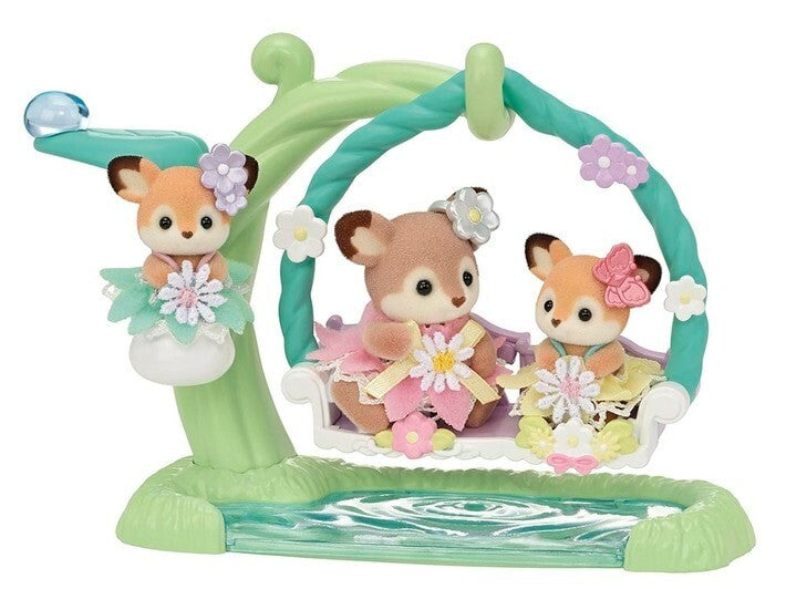 Sylvanian Families Calico Critters - Deer Baby & Waterfront Friendly Swing Set (S-4)