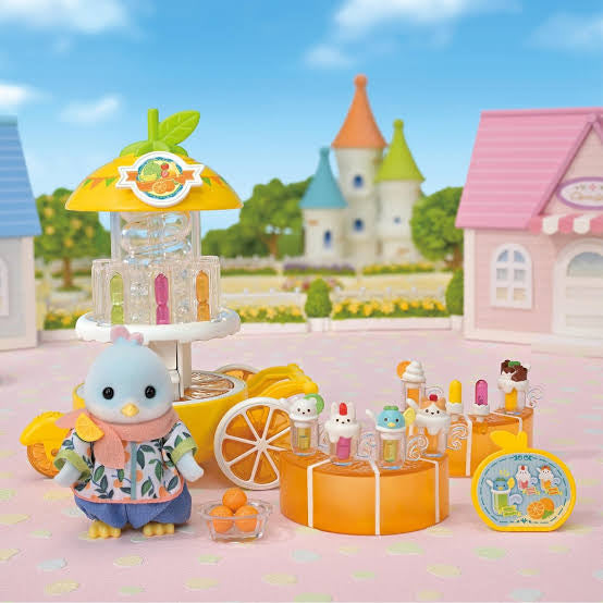 Sylvanian Families Calico Critters - Citrus Bird Juice Stand Set (S-5)