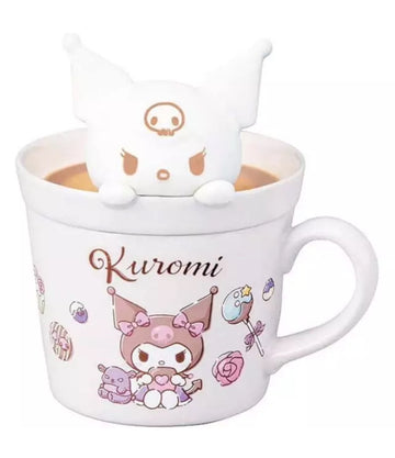 Sanrio Cafe Latte Art Mascot Mug - Kuromi (S-3)