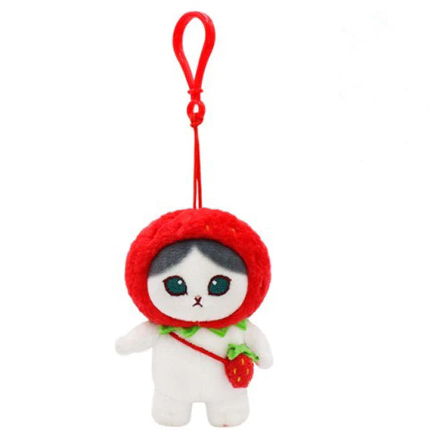 Mofusand Clip on Plush Keychain - Fruits Costume Series 9cm(C-2)