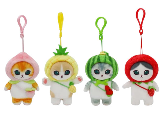 Mofusand Clip on Plush Keychain - Fruits Costume Series 9cm(C-2)