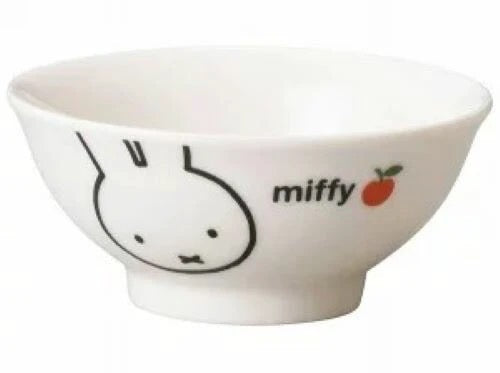 Miffy - Ceramic Rice bowl, Mug, Curry dish, Lenge, Ramen noodle bowl, Easy to scoop UD bowl M, Brion (Double handled soup cup (S-1)