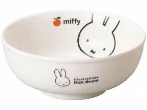 Miffy - Ceramic Rice bowl, Mug, Curry dish, Lenge, Ramen noodle bowl, Easy to scoop UD bowl M, Brion (Double handled soup cup (S-1)
