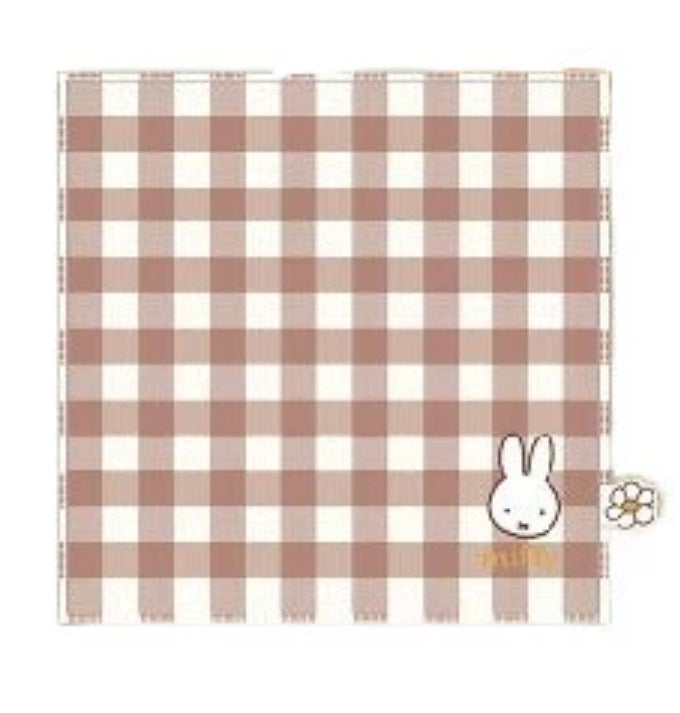 Miffy Mini Towel - Brown Gingham (C-2)