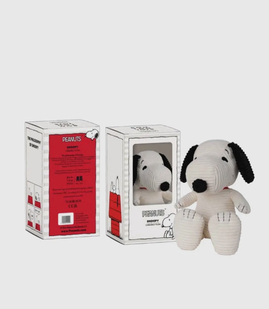 Plush PEANUTS Snoopy Cream Corduroy in Gift box 11" (C-2)