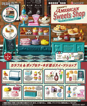 Re-ment Snoopy American Sweets Shop Blind Box - Single Blind Box