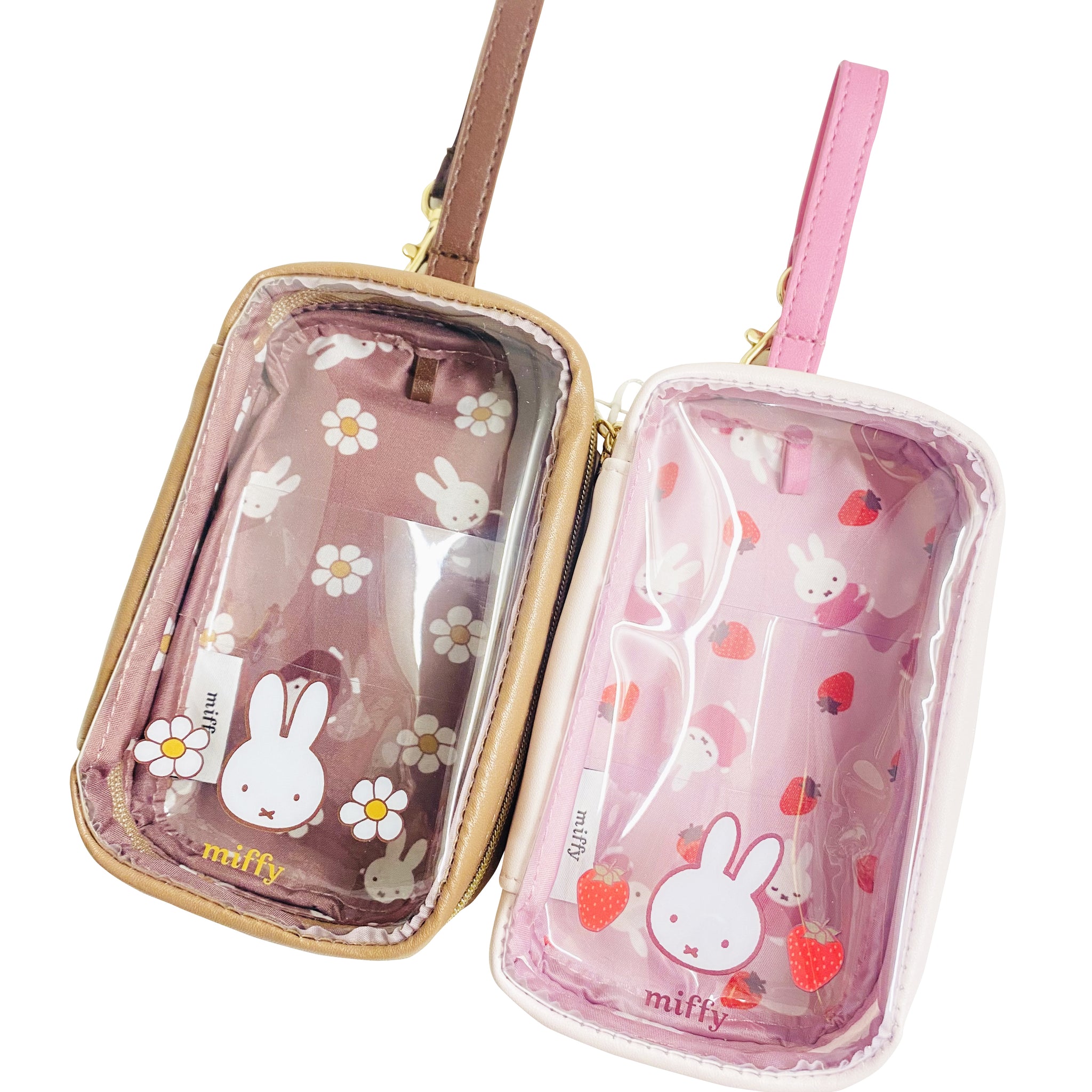 Miffy Rectangle Pouch - Chocolate/Strawberry (C-2)